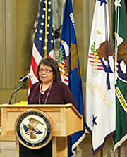 Photo of Laura Ansera, OJJDP's Tribal Youth Program Coordinator.