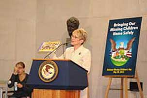 photo of Melodee Hanes announcing new OJJDP publications.