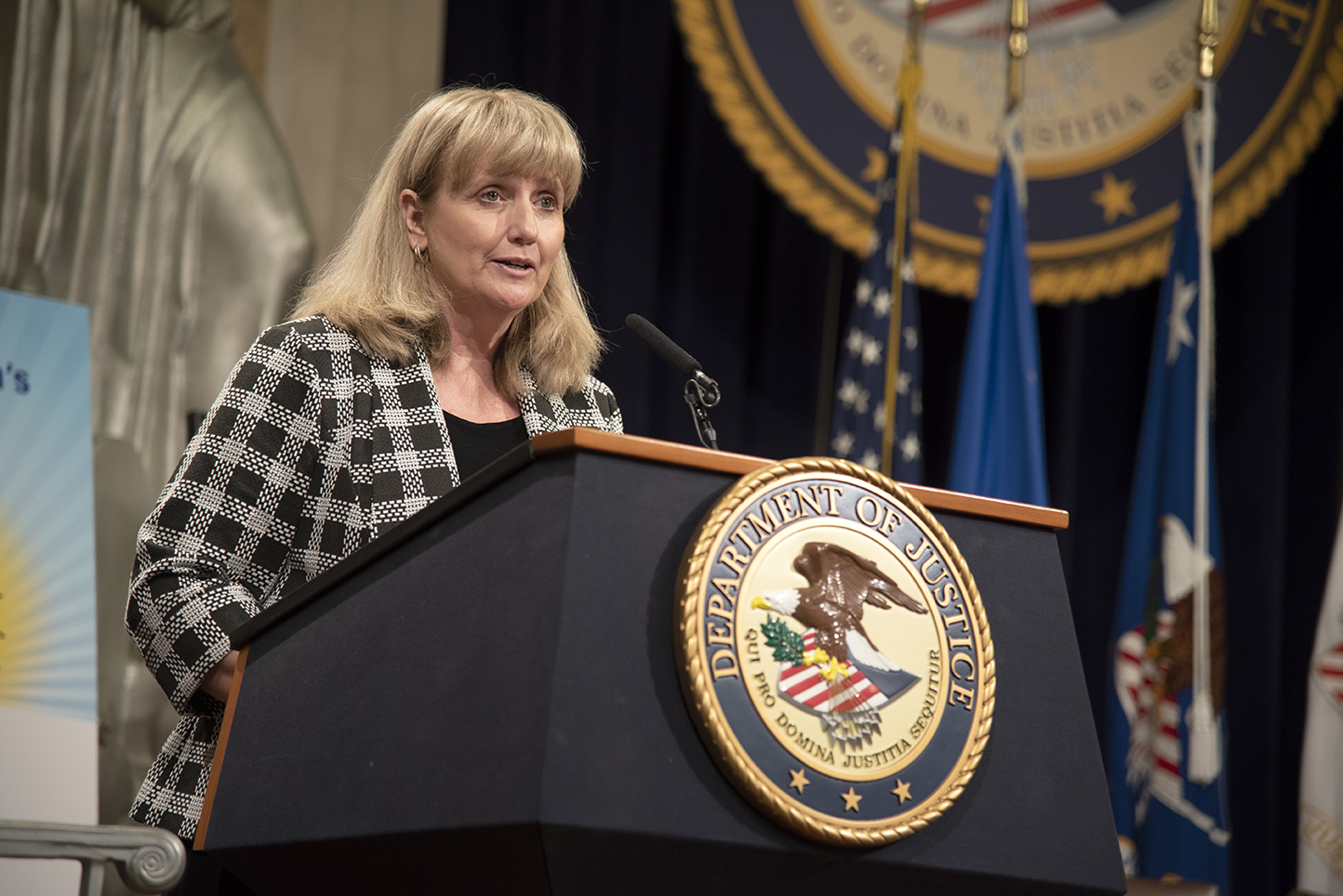 Administrator Harp addresses ceremony attendees.